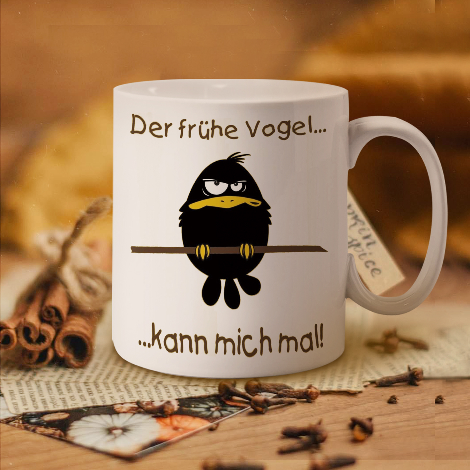 Image of 1 German Black And White Ceramic Mug 11 Ounces - Elegant & Tea Cup With Glossy, Ceramic Maker Suitable For, Office Use - Ideal Birthday & Holiday Gift For (hand Wash Only)