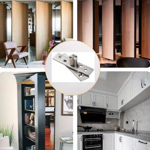 9pcs stainless degree rotary shaft set 1 central shaft 4 screws 4 expansion pipes hidden hinge of the revolving wooden and down hinge of and earth hinge