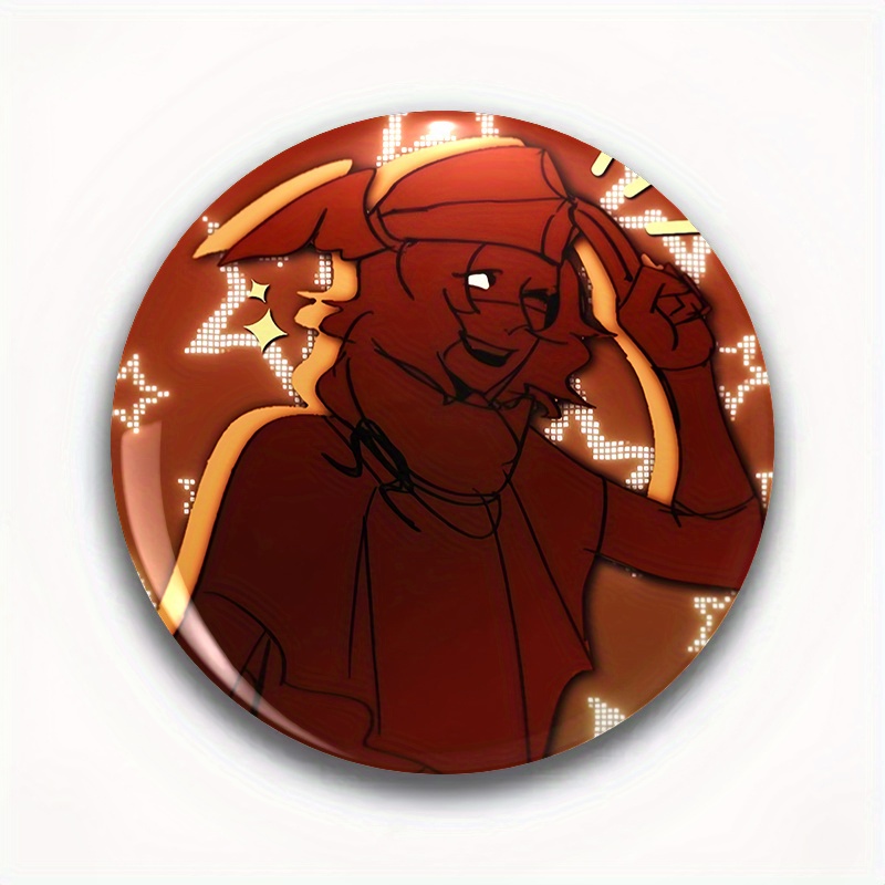 TEMU Men's Fashion Anime Cartoon Brooch, Men's And Women's Popular Pin Universal Circular Badge, Suitable For Clothing, Hats, Backpacks - Animal