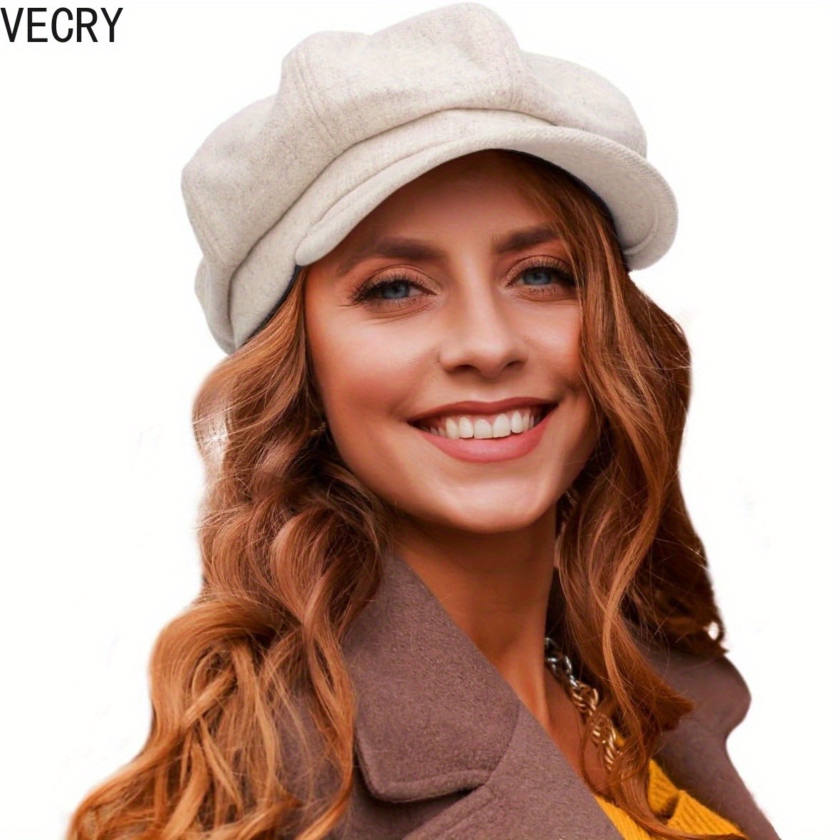 帽子 CPH BERET / BROKEN WOOL / BROWN HEATHER Wool Beret Womens Solid Color Vintage Bow Beret Hat Cap for