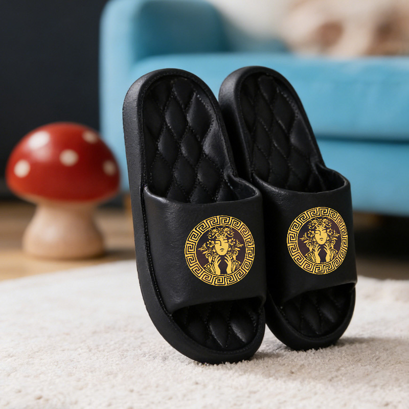TEMU 1pair Medusa Print Plus-size Slippers, Shower Slippers, Unisex Slippers, Outdoor Casual Sandals, Breathable Slippers, Sports Sandals, Women's
