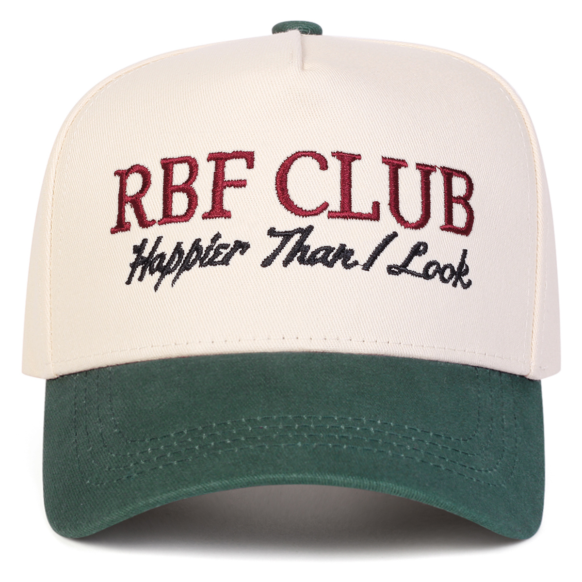 TEMU 1 Casquette de baseball pour homme RBF " THAN I LOOK", chapeau décontracté tendance réglable pour l'extérieur, adapté pour les voyages de