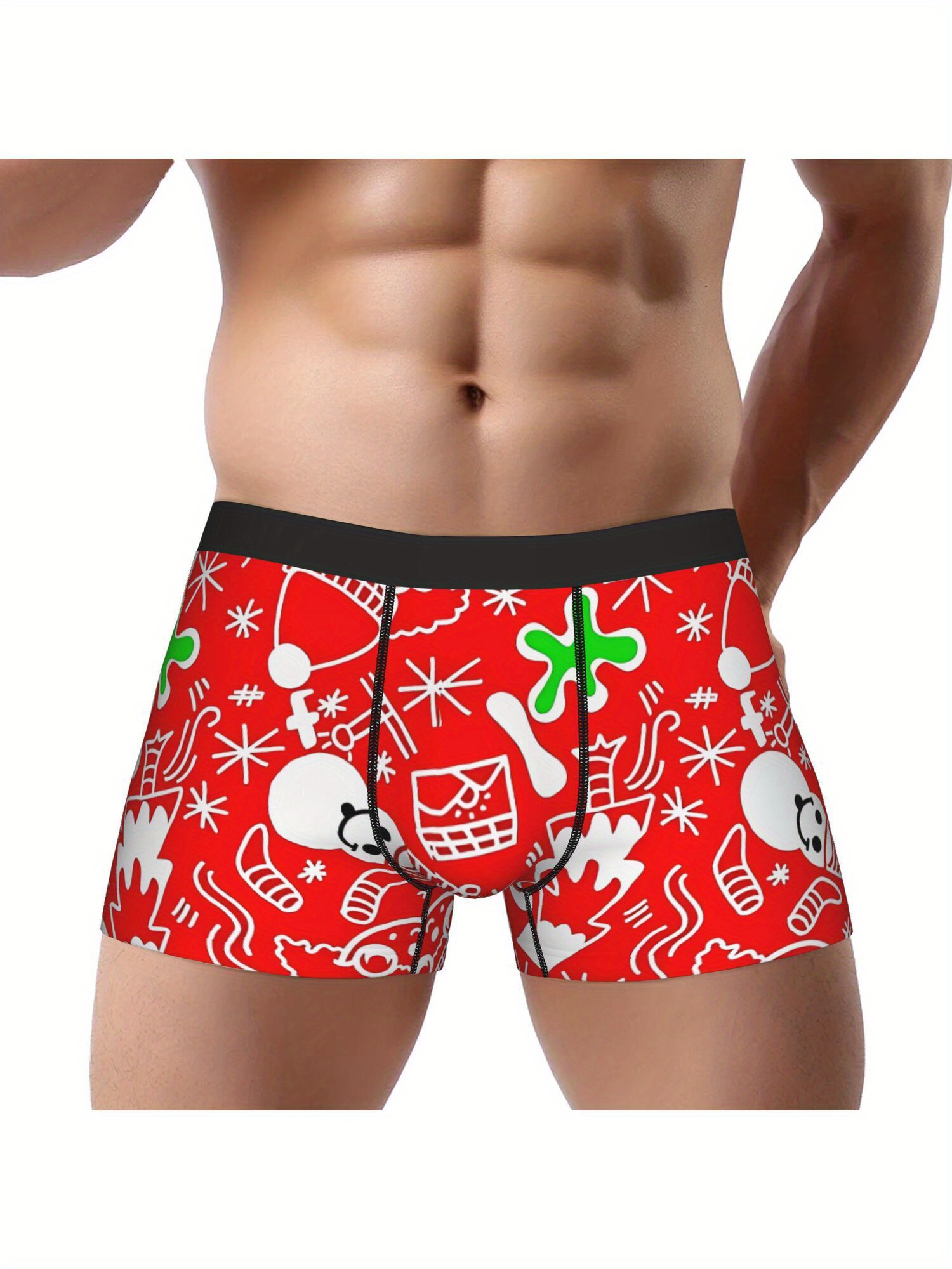 Calzoncillos Hombre Boxer Rojos Navidad Uomo Calzoncillos Hombre