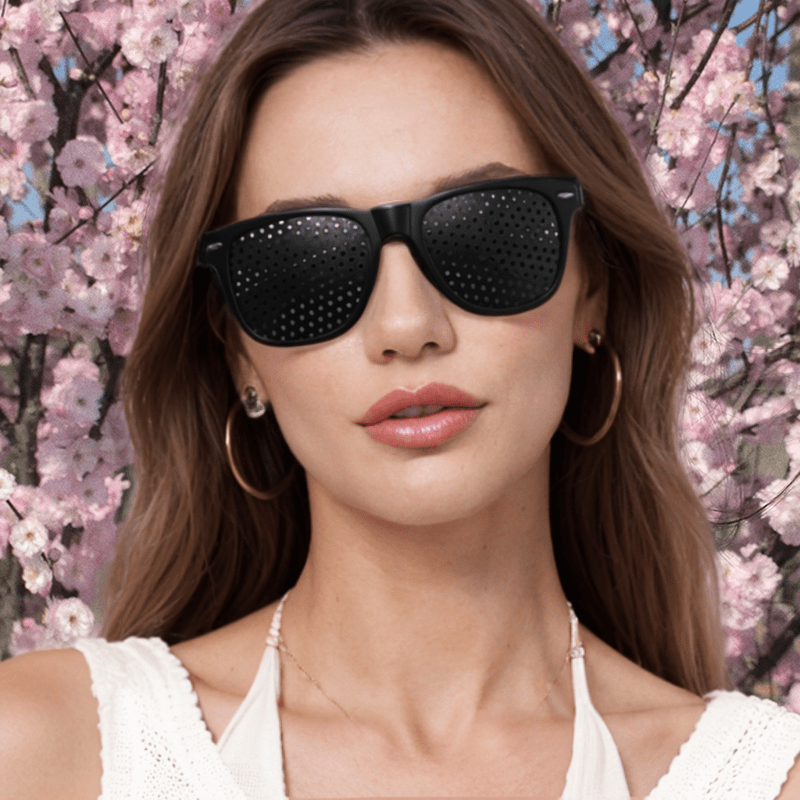 Unisex Photo Booth Props Glasses, Fashionable And Unique Pinhole Design, Party Accessory Eyewear
