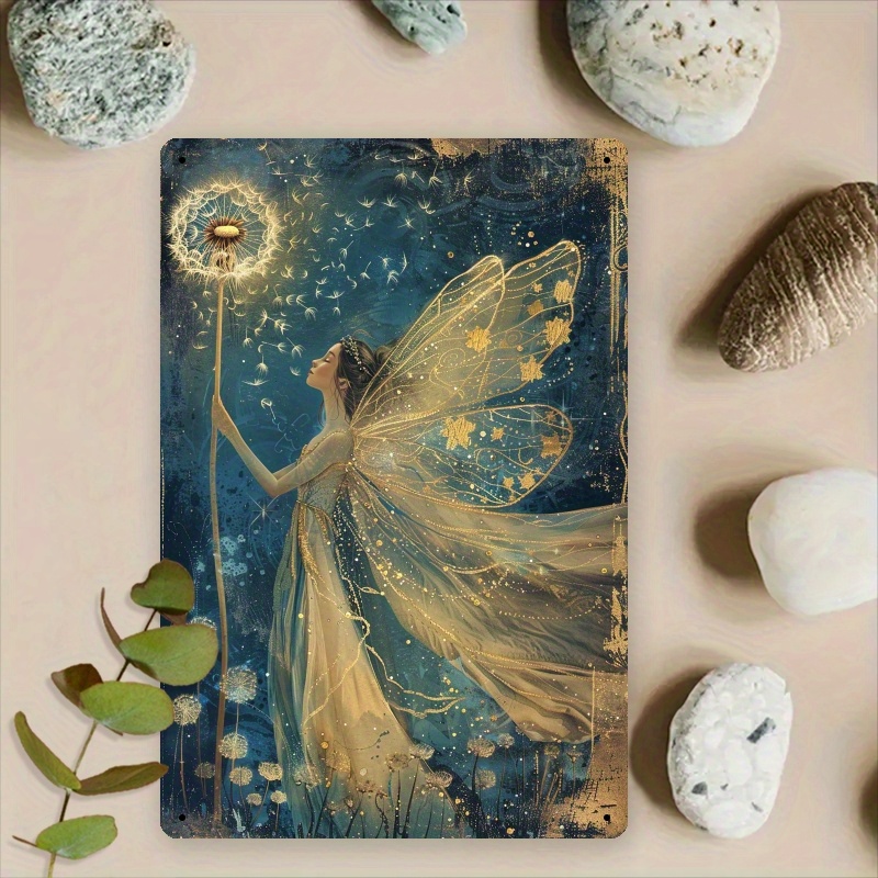 TEMU Decoración de pared vintage 2D de de de - Placa de metal de hierro con impresión 2D - Decoración colgante de 8x12 pulgadas para clubes, salas de