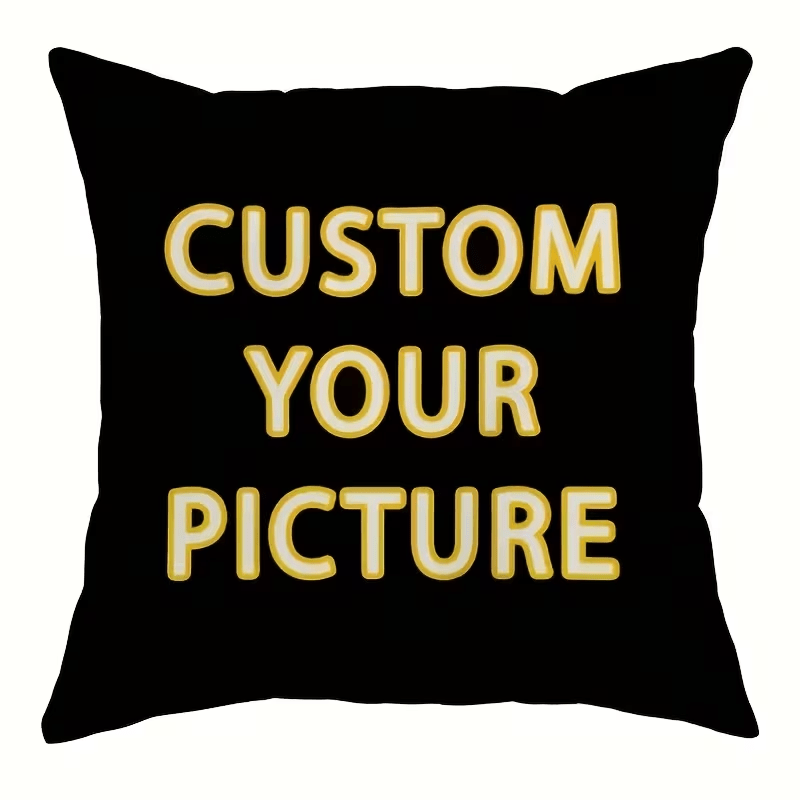 TEMU 1 Custom Pillowcase, Printed With Personalized Patterns Or Photos, Single-sided Printing, Available In Various Sizessuitable For Home Sofa