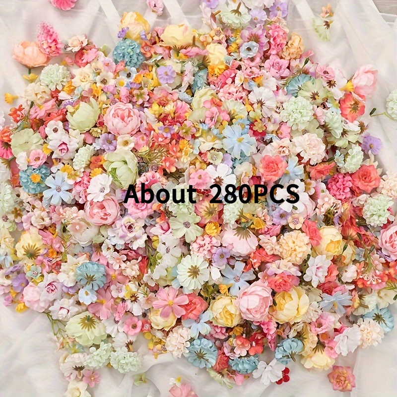 TEMU 80/180/280pcs Mixed Artificial Flowers, Creative Handmade, Valentine's Day, Christmas, Father's Day, Mother's Day, Thanksgiving Day, Teacher's