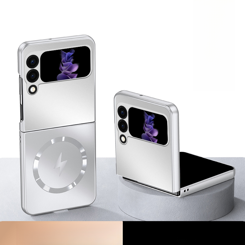 TEMU Phone Case - Shiny Golden Magnetic Foldable Case Compatible With Zflip 70% Off Foldable Screen Phone, Compatible With Zflip7 Ultra-thin High-end