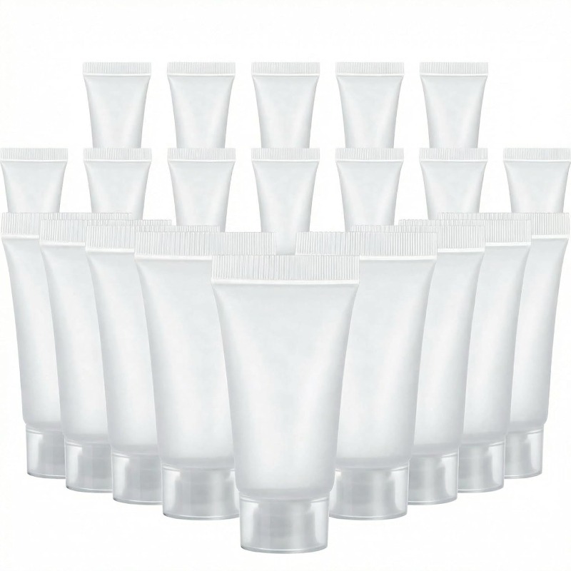 TEMU 5ml 23pcs Refillable Empty Tubes Bottles Squeezable Containers Translucent Surface Travel Bottles For Toothpaste Shampoo Facial Cleanser Lotion