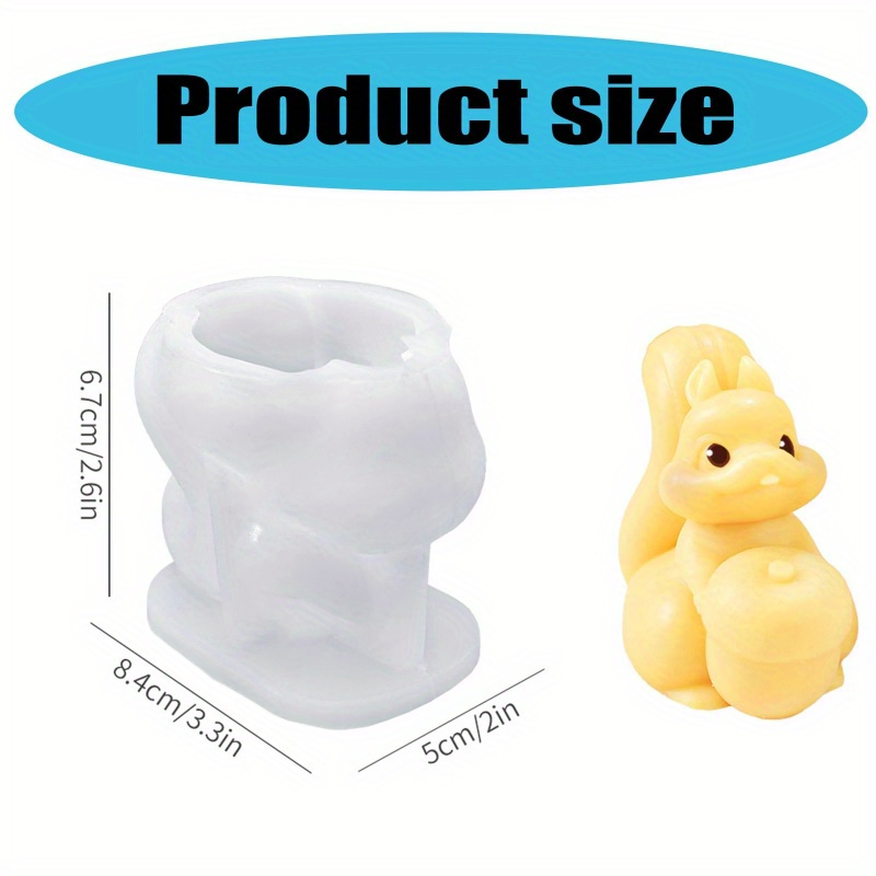 Image of 1pc 3d Adorable Squirrel& Pinecones Silicone Mold Set| Natural Theme For Resin, Plaster& Holiday Gifts| Reusable Heat-resistant| Durable Craft Accessories