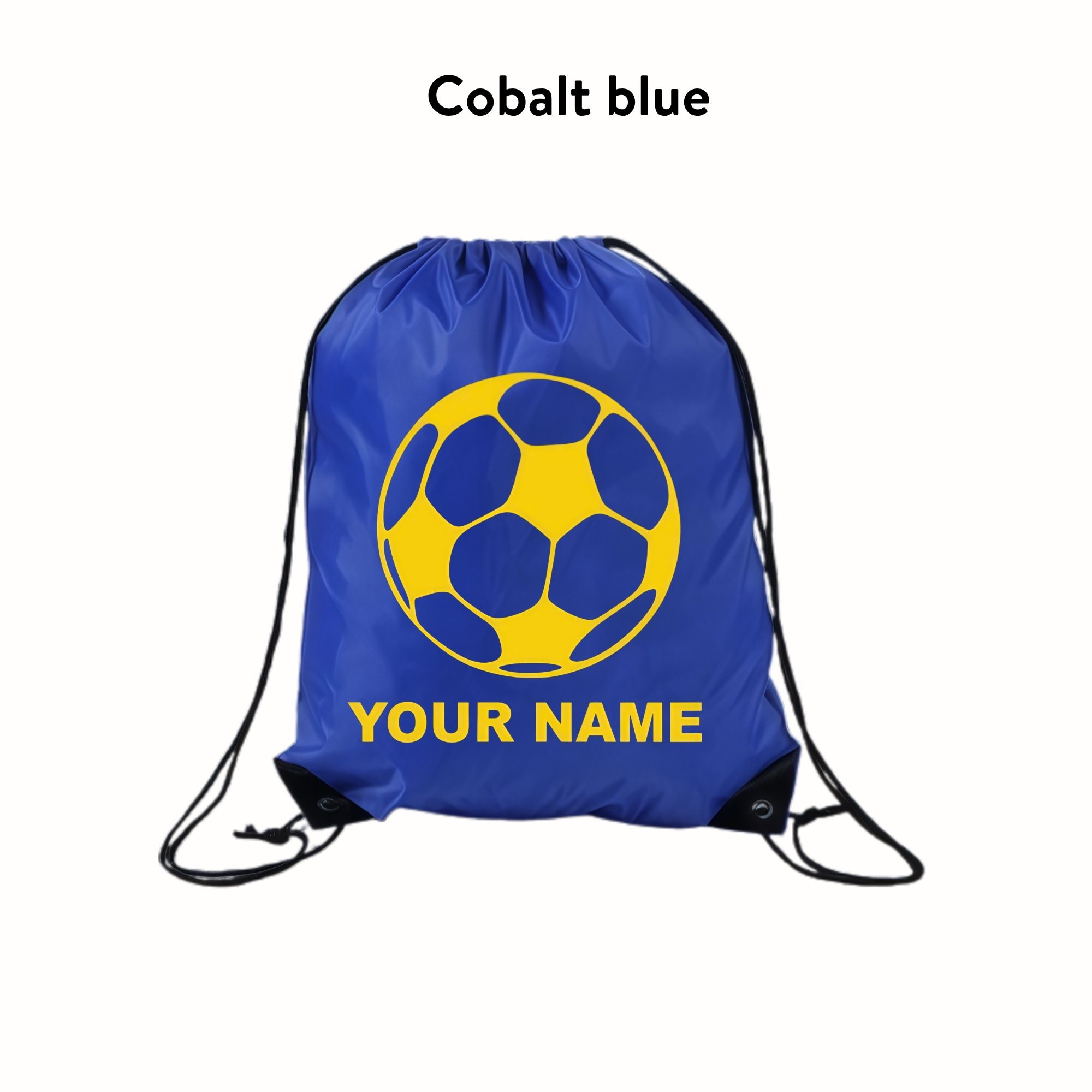 TEMU 1pc Football-themed Name/text Backpack - Customizable With Your Design, Durable Polyester Drawstring Suitable For Football Fans, Outdoor Sports,