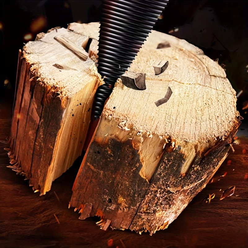 

Easy-split Wood Splitting Tool With Drill Attachment - 32mm, Handles For Round/square/hexagonal Grip, Ideal For Tree Trimming &