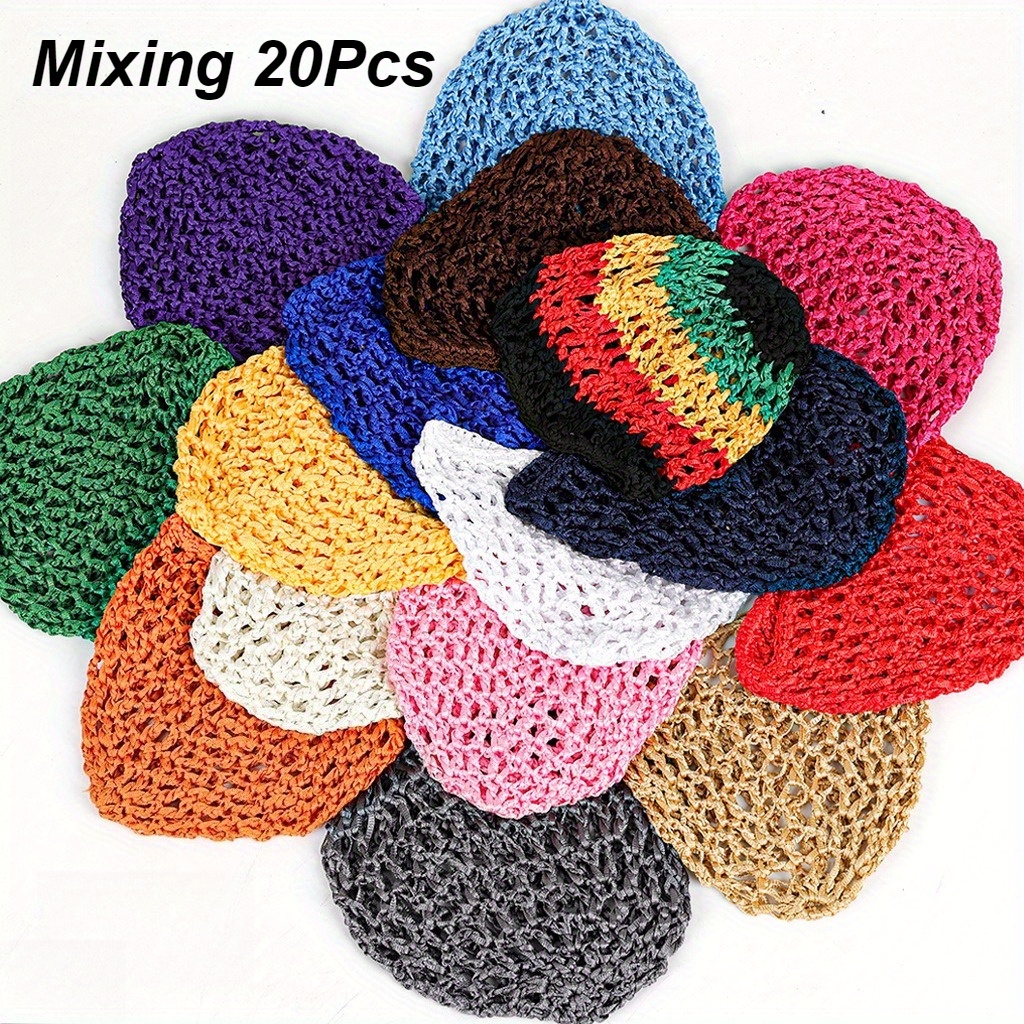 TEMU 10/ 15/ 20pcs/ Pack Women' Simple Solid Color Hollow Hair , Solid Color , Hair Tie