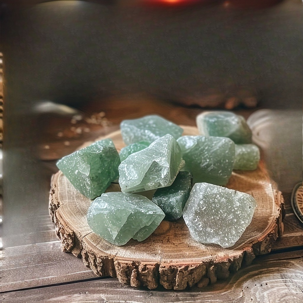 E-shop 2 Stück Geldschutz, Natürlicher Grüner Mineralstein, Fördert Zwischenmenschliche Kommunikation Schützt Vor Geistern – Ideal für Arbeitsplätze,