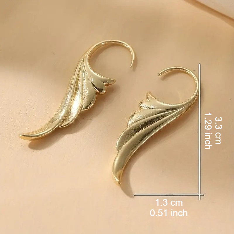 Women's Minimalist Silvery Wing Earrings — Light Style