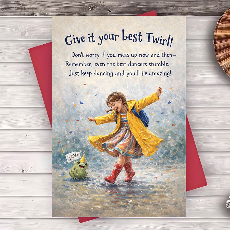 TEMU (Une Enveloppe et Une Carte de Vœux) Carte de Vœux Motivante et Fantaisiste pour Encouragement et Félicitations , Famille et Enseignants - Carte