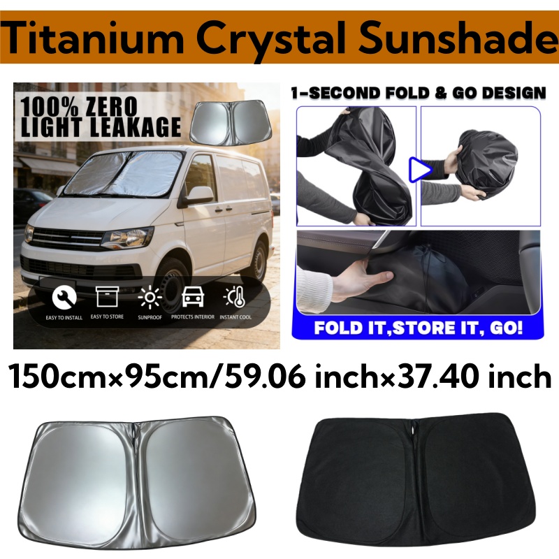 For Self-driving ! Suitable For Transporter Sunshade, 1pc Per Pack. High-density Layer Provides Strong Heat Insulation And Light Blocking, Shielding From While Preventing Interior Aging.