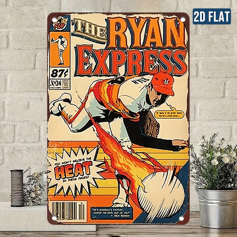 TEMU 1pc Of Vintage Ryan Baseball Wall Decor Art, 8x12 Inch, And Dustproof, Suitable Gym, Garage, Dormitory, Cafe, Room Decor, Perfect Gift For ,