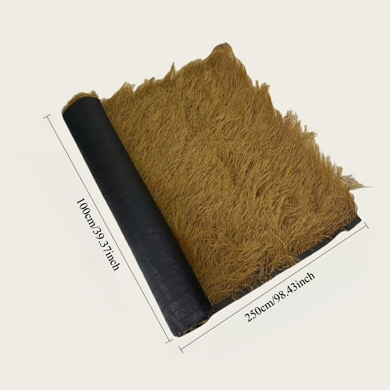 1 roll of luxurious and realistic artificial thatched roof decoration 2 5m 3 5m synthetic thatch roll for   mexican tropical   renovation material outdoor   thatch large size     cut suitable for   bars