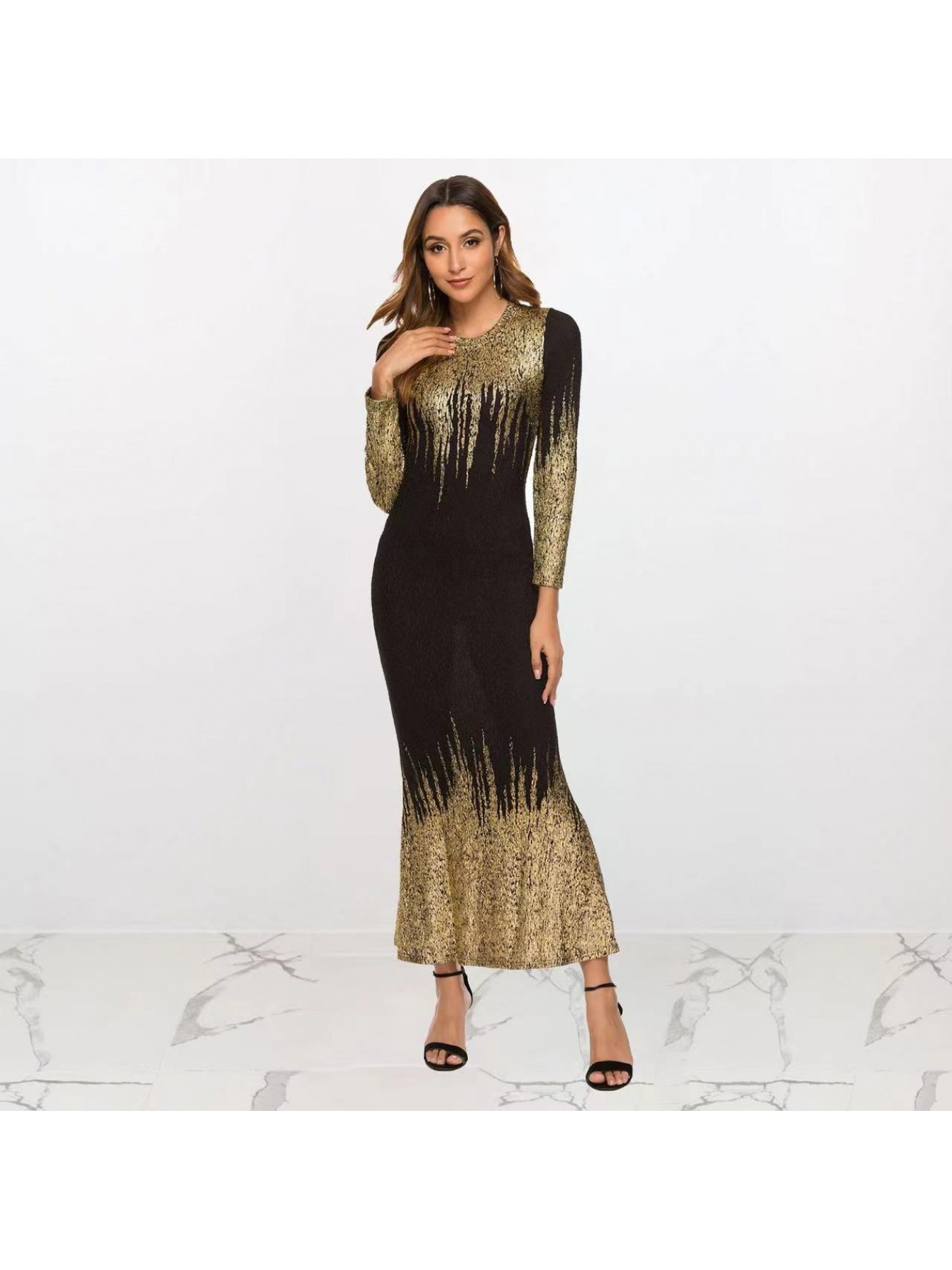 black and silver dress sold on Temu United States
