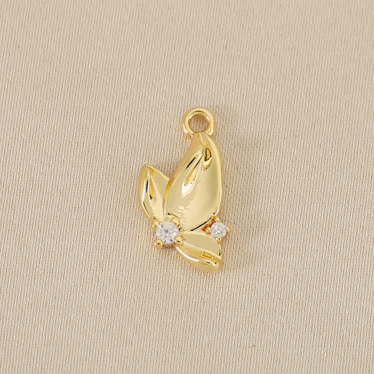 3pc Copper Inlaid Synthetic Zirconia Tulip Pendant Set