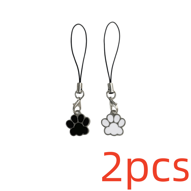 TEMU 2pcs Cat Paw-shaped Mobile Phone Hangers And Backpack Pendants. Suitable As Gifts For . Applicable For Mobile Phones, Cameras, Keychains.