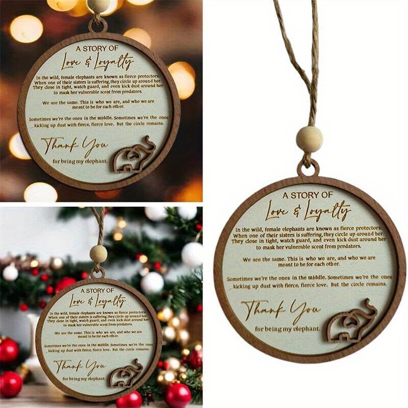 

Wooden Christmas Tree Hanging Decor