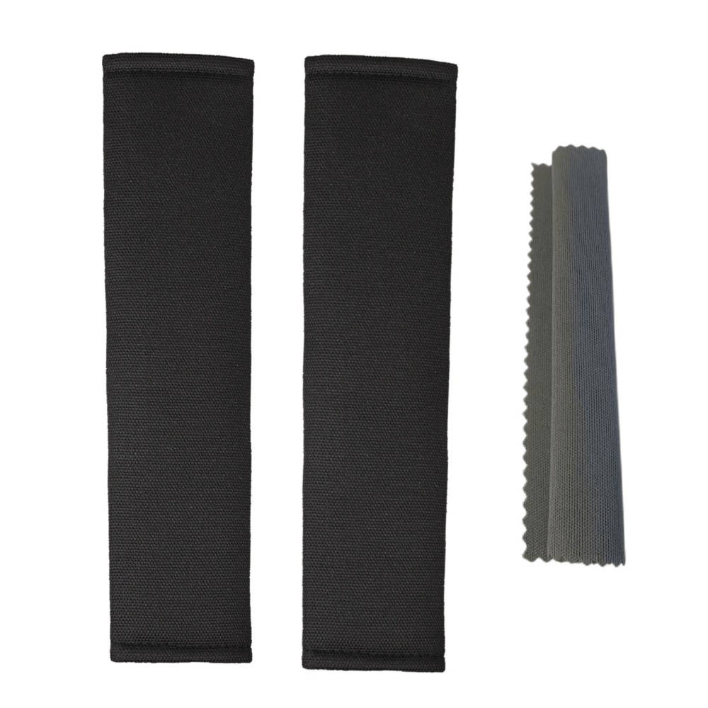 TEMU Newly Upgraded 3pcs Set: 2 Black Car Seat Belt Shoulder Pads   Free 5.1x5.1in Cleaning Cloth. Soft, Cool, And Comfortable Fabric Seat Belt Pad