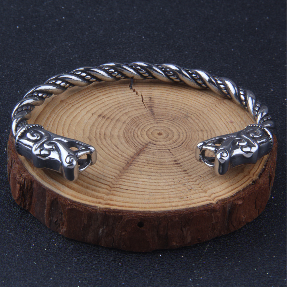 E-shop Viking Retro Drachenkopf Armband Western Vintage Herrenarmband