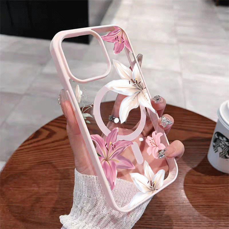 TEMU Phone Case: Watercolor Lily Flower Pattern Phone Case For For Galaxy S26 S25 Ultra S25 S24 S23 Plus S23 S24 Fe A54 A06 A07 A15 A16 A26 A35 A36