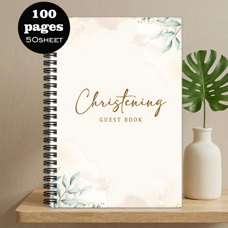 TEMU 1pc Of Christening Guestbook Souvenir Album, A For , Appropriate For Different Celebration Occasions With A Stylish Message Book