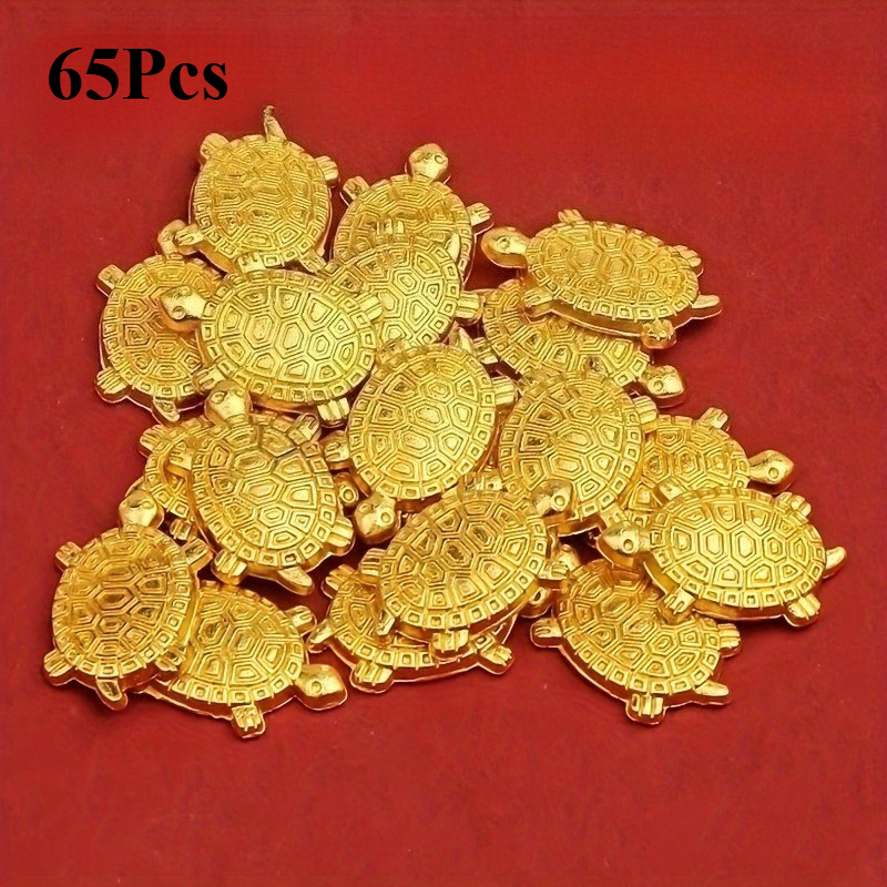 TEMU 65 piezas Colgante de de Dorada - Atracción de Shui, Exquisito Adorno de Metal, Adecuado para Billetera y Decoración del Hogar/Oficina | Adorno