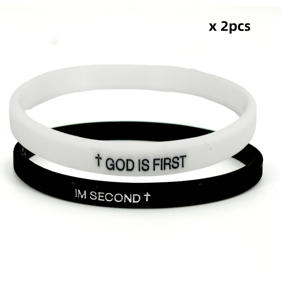 2pcs Men's Silicone Sports Style Bracelets