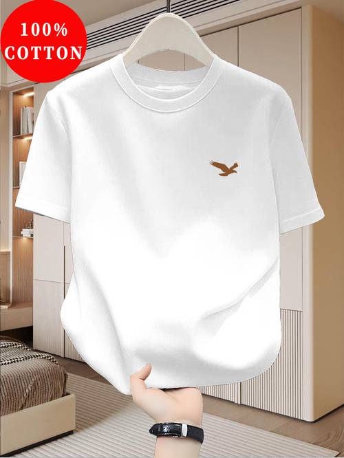 100 cotton mens t shirt summer lightweight breathable sweat absorbent for outdoor and