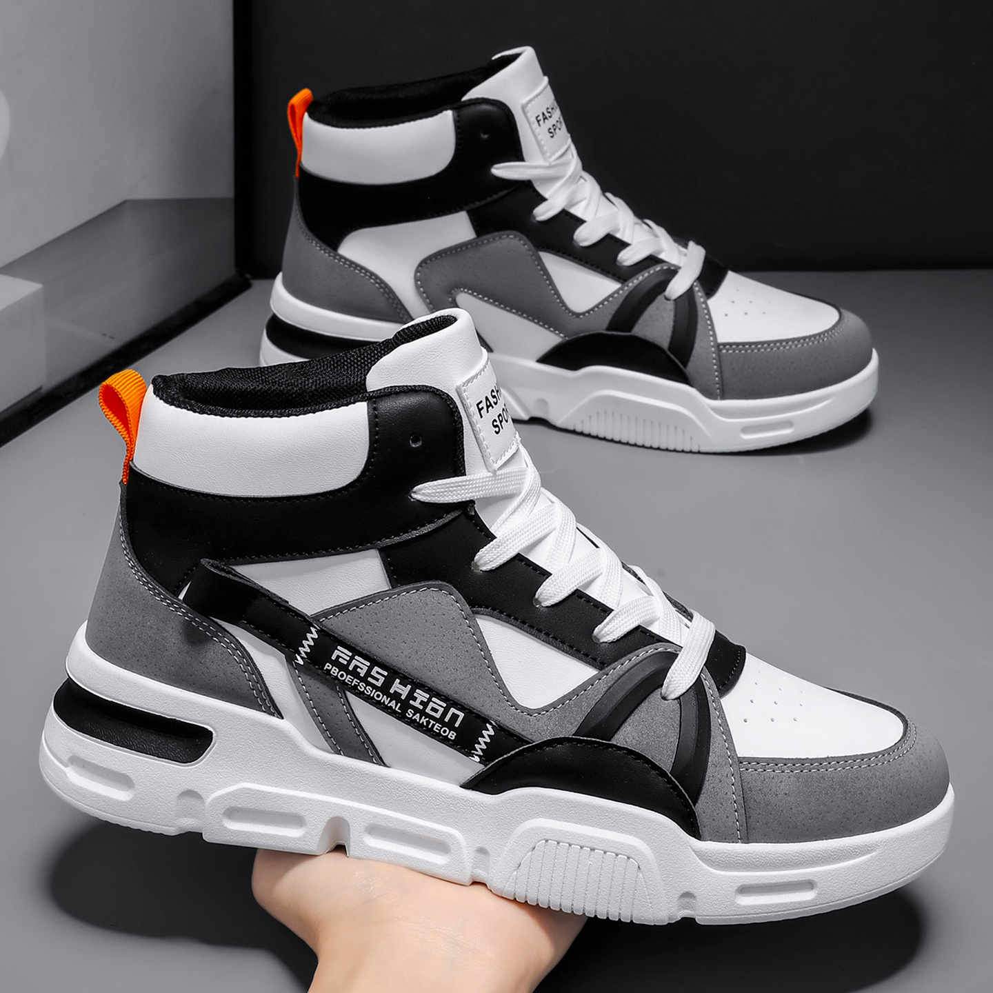 [Zapatillas deportivas] Botas de senderismo para hombre, nueva colección de primavera | Corte medio con cordones, suela gruesa, forro de tela, suela de PVC antideslizante y resistente a la abrasión, ideal para senderismo, camping y aventuras al aire libre en primavera