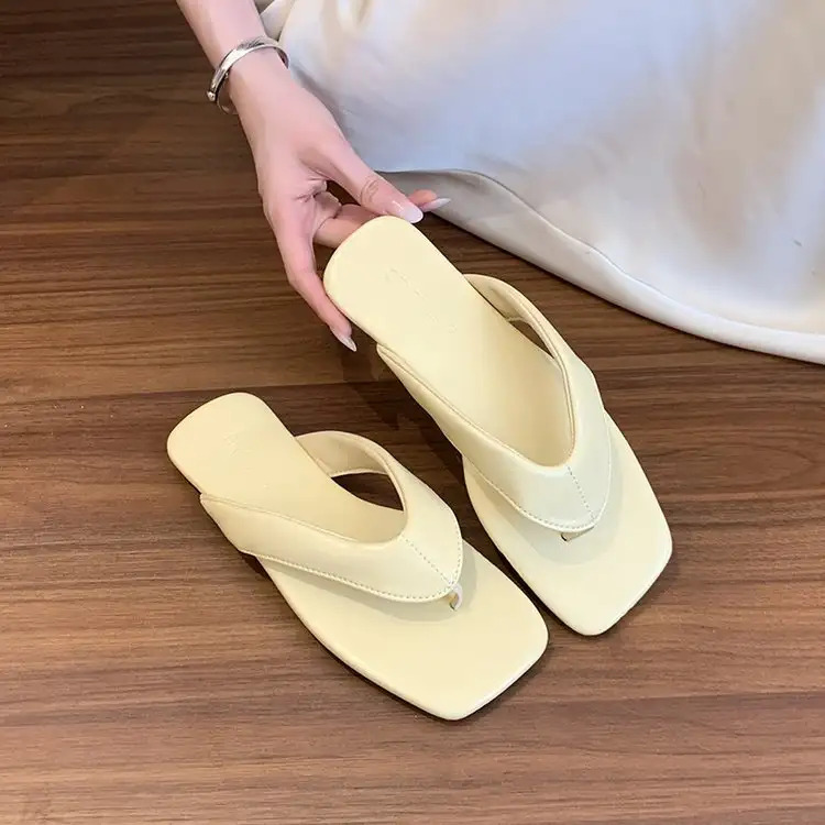 womens non   flops lightweight soft sole slip on shoes with cushioned pu outsole slip resistant for home beach travel   in   tan beige womens house shoes casual footwear indoor slippers opentoe style  able lining   slippers   Product details 31