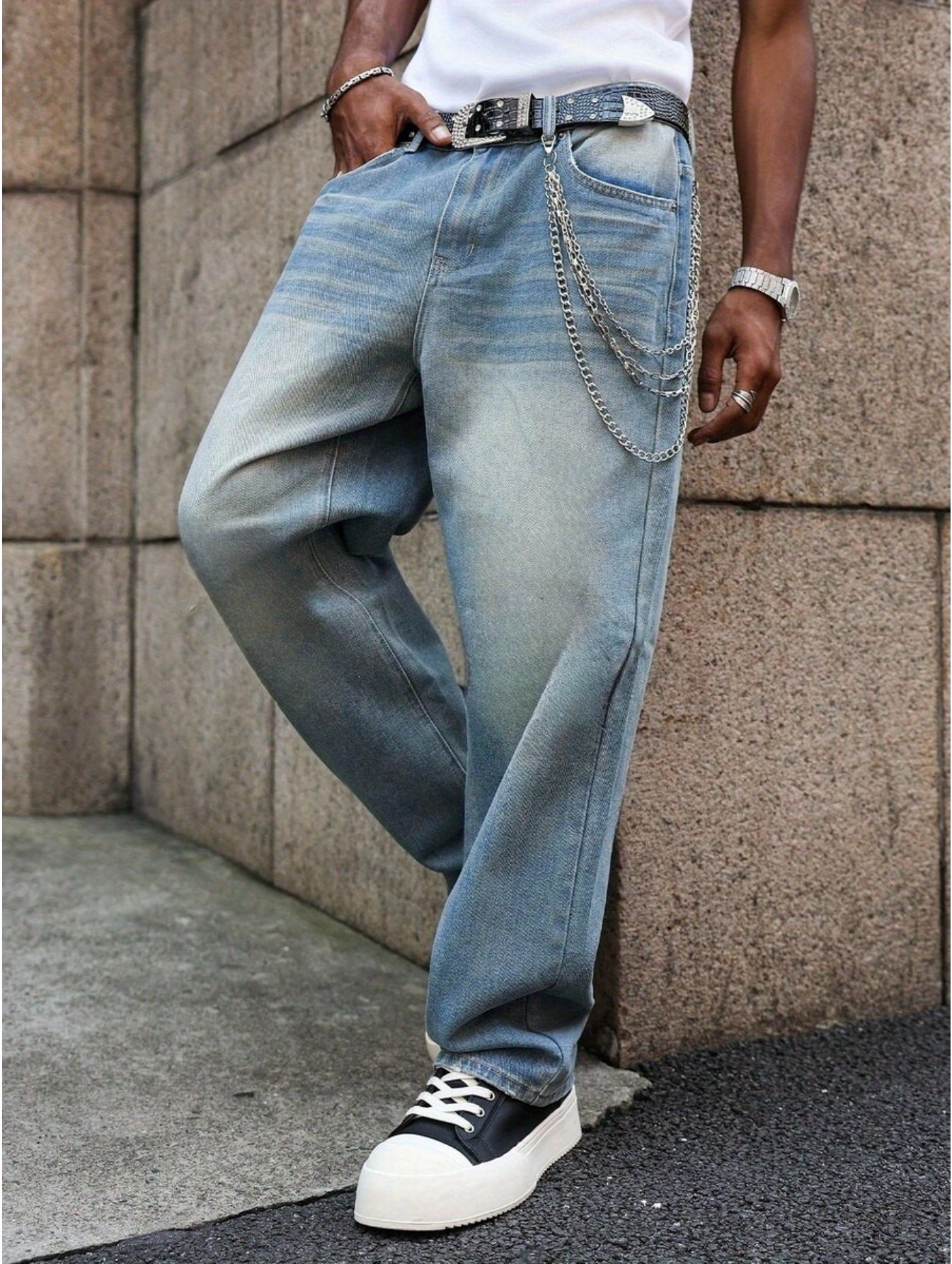 mens skinny jeans a fit featuring y2k goth harajuku emo - Temu