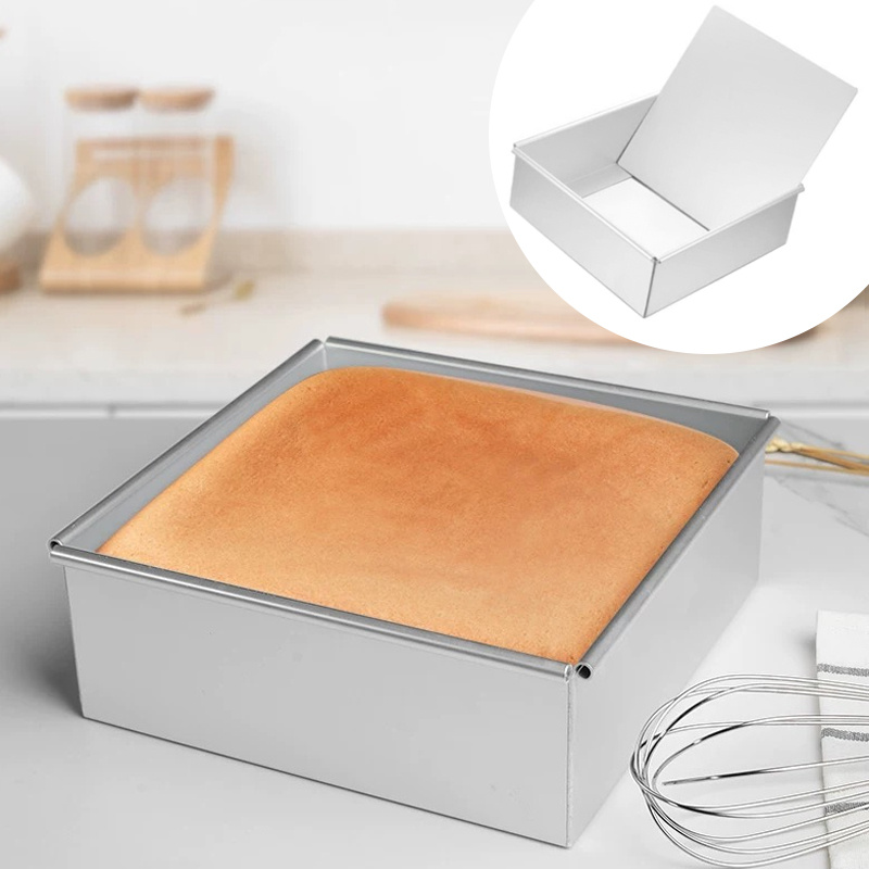 1pc inch square aluminum cake pan removable non stick Temu
