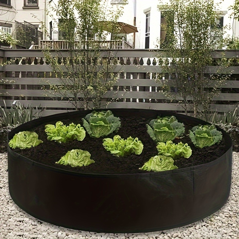 3-Pack 30 Gallon Round Fabric Garden Bed for Plants of Vegetables, Fruits, Flowers, Herbs, Trees Planting Sack-Lightweight, Unfinished, Floor-Standing Plant Stand, with Ventilation And Moisturizing Function-Indoor And Outdoor Use