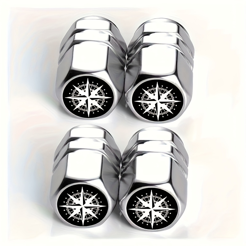TEMU Tire Valve Cap Head Black Anti-theft Valve Core Cap Modified Valve Cap Car Accessories
