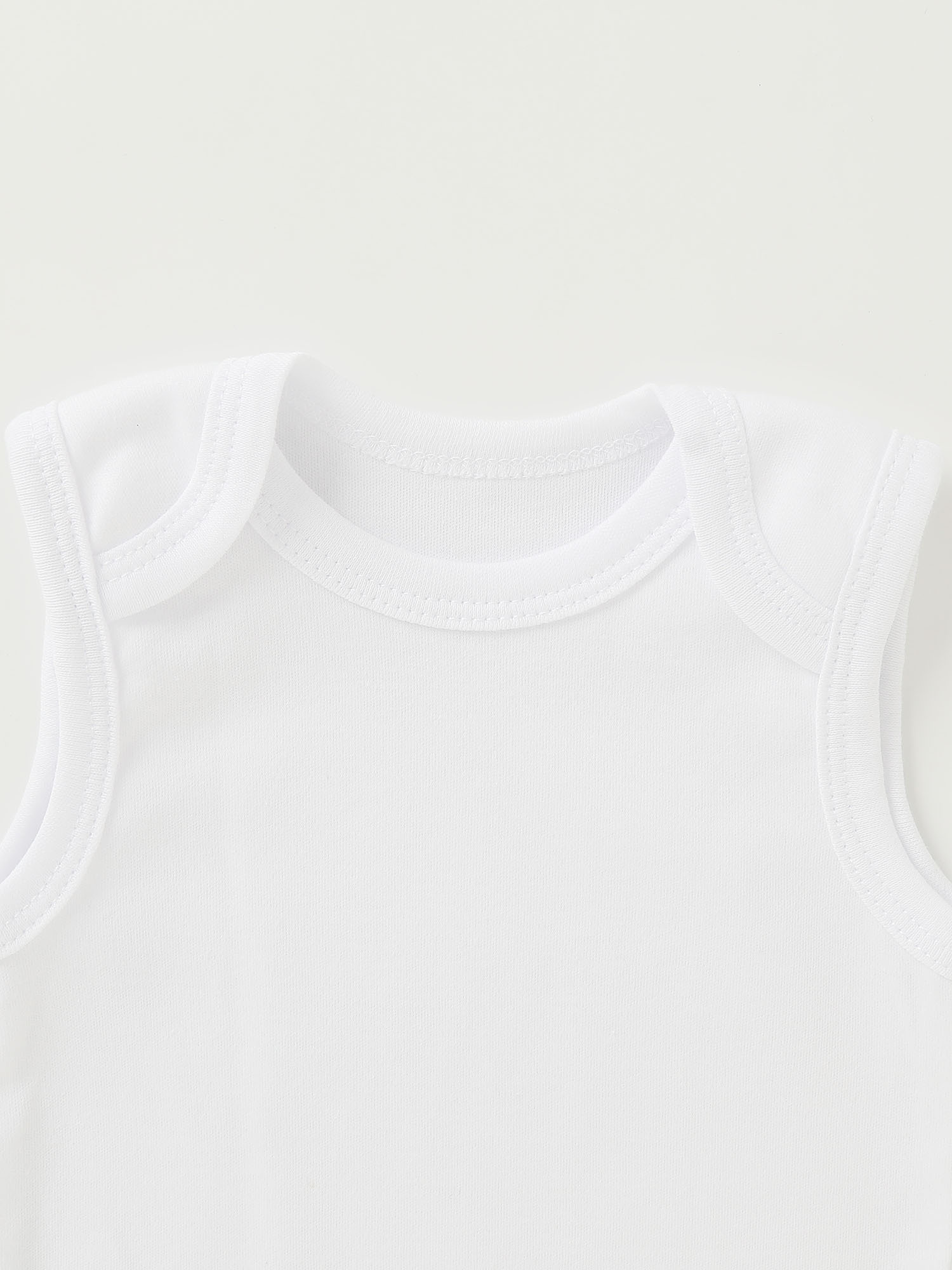 5pcs baby boy solid color basic bodysuit sleeveless crew neck   romper with   stretch   regular   boy clothes   sleeveless romper for outdoor Product details 5