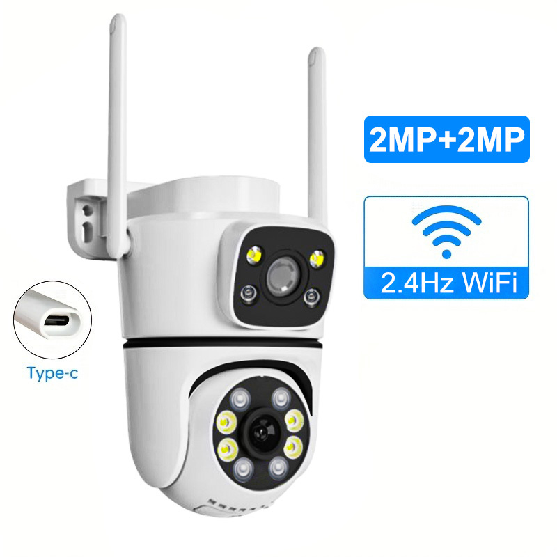 Oimlyo 2.4G WiFi Outdoor Security Camera - Waterproof, Dual HD Lens with Auto-Rotate Pan/Tilt, Night Vision, Motion Detection & Two-Way Audio - USB Powered, Smartphone Compatible - Perfect for Safety details 6