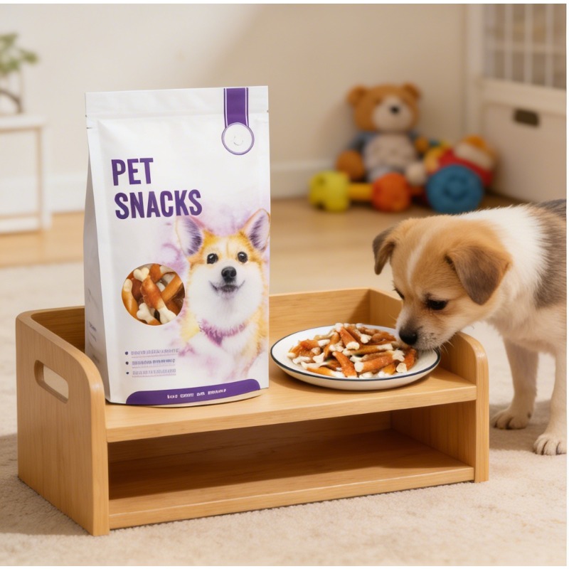 dog snacks chicken wrapped around   110 teeth cleaning teeth removing breath bone shaped snacks Product details 1