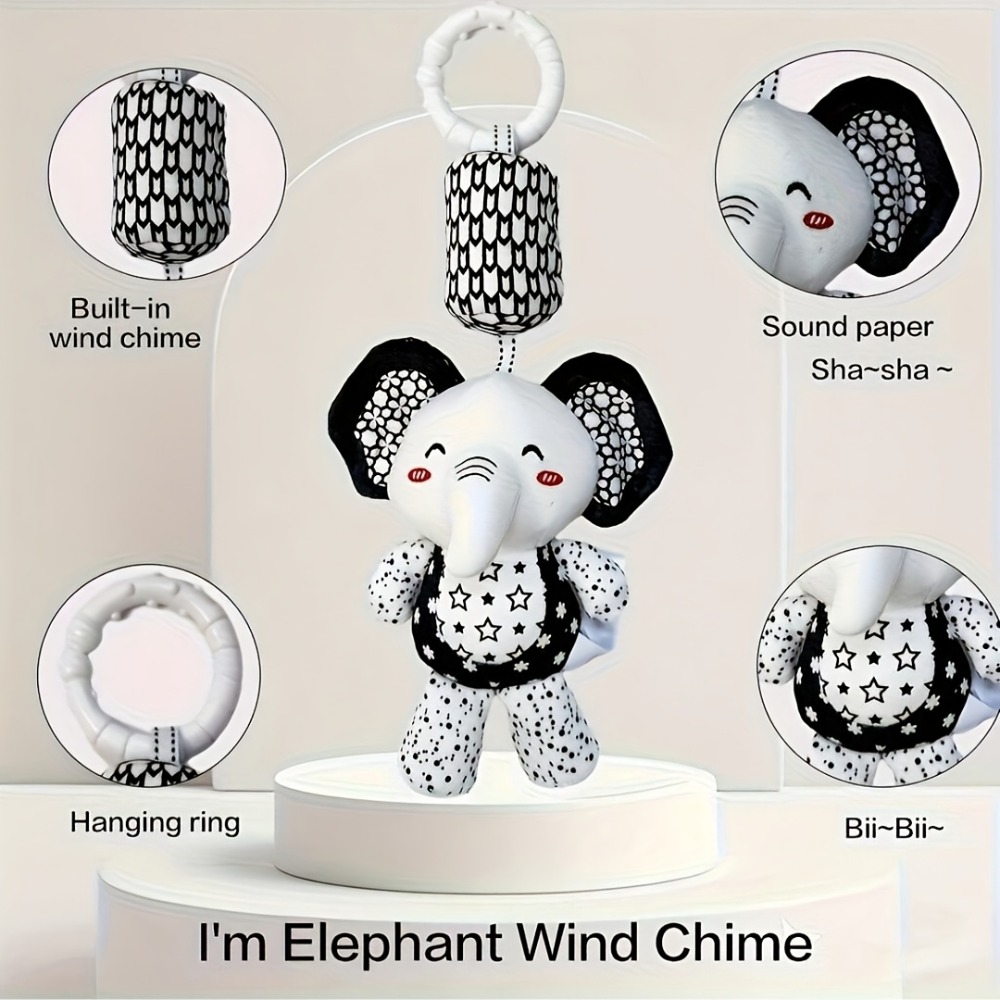 Baby Wind Chime Stroller Toy with Cute Animal Design