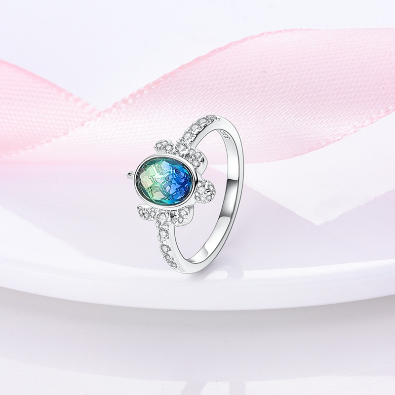 Women's Exquisite 925 Sterling Silver Sea Turtle Ring