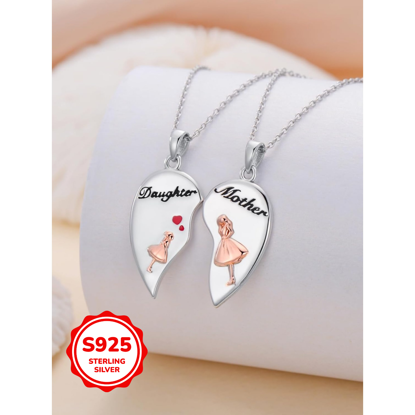 Mother Matching Necklace 925 Sterling Silver Mother Necklace Mothers Day Necklace for Women Mother Jewelry Gifts for New Mom Family Women
