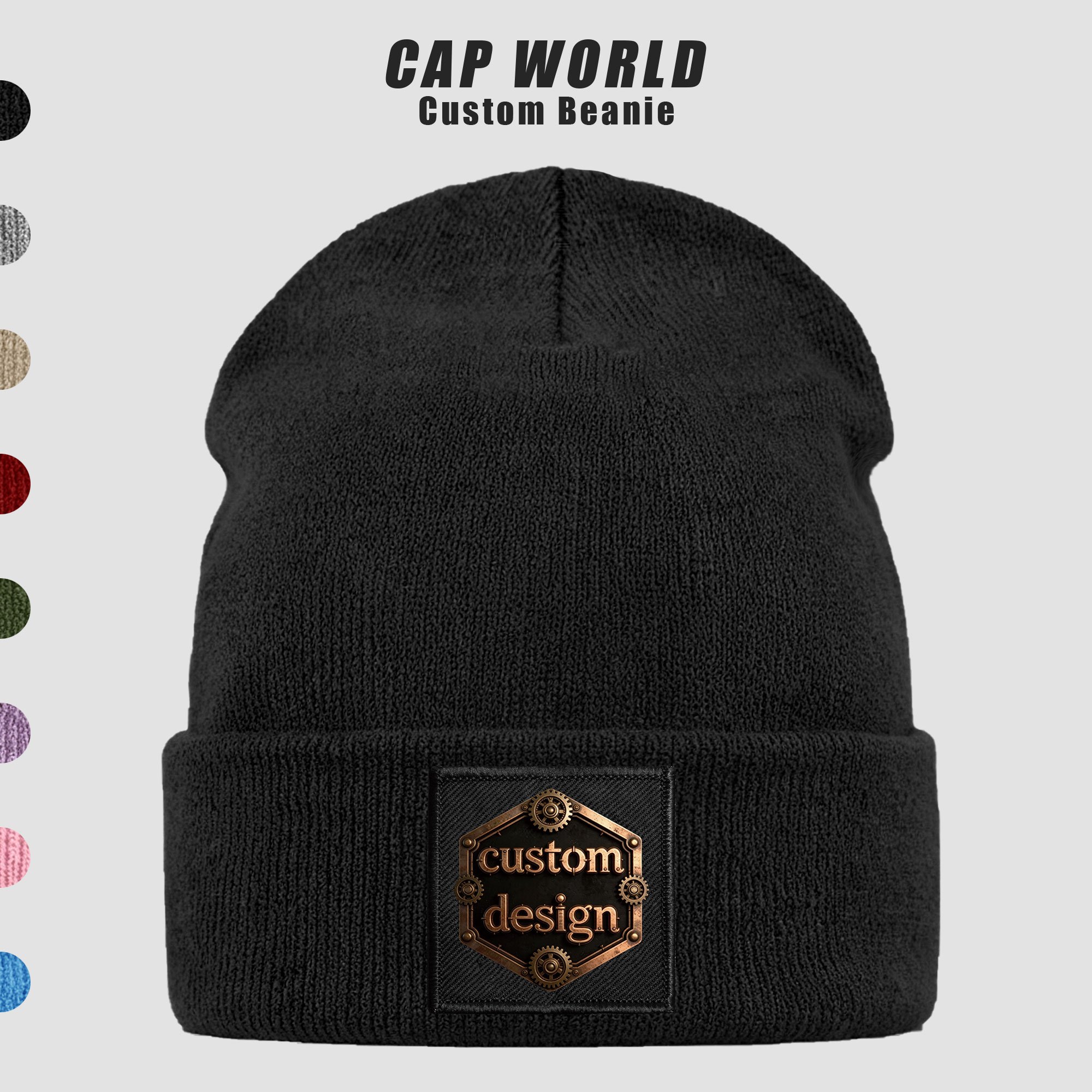 TEMU 2d Flat, 1pc Custom-designed Printed Beanie - Your Hat, Warm, Soft, And -friendly. Minimalist Style Custom Gift With Creative 2d Letter Print