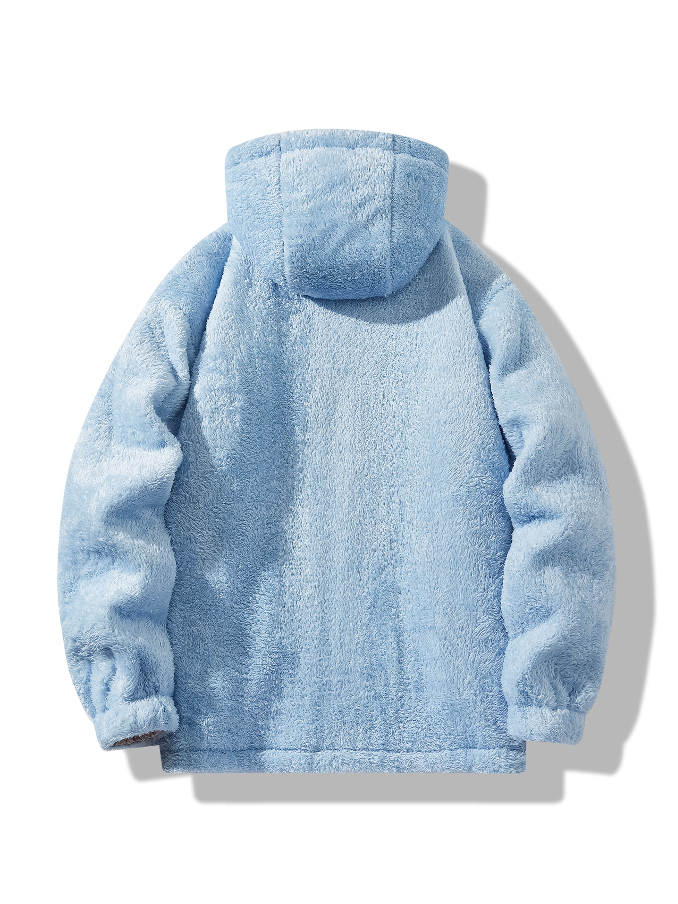 men's insulated fleece lined hooded jacket reversible Temu Italy