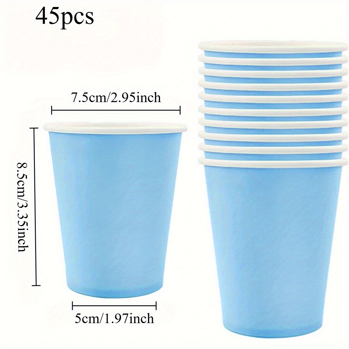 Image of 45pcs Party Cold And Hot Cups, Suitable For Weddings, Parties, Picnics, Barbecues, Travel , Perfect For Decorating Cups In For Halloween、christmas