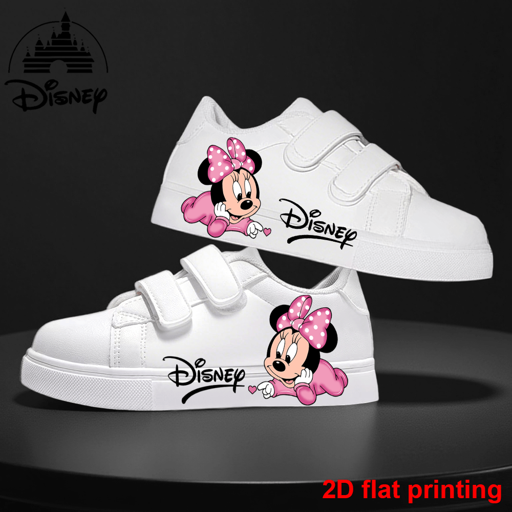 1 stuk Disney 2D platte print Mickey en Minnie schattige cartoon patroon sneakers, licht en comfortabel, geschikt voor alle seizoenen